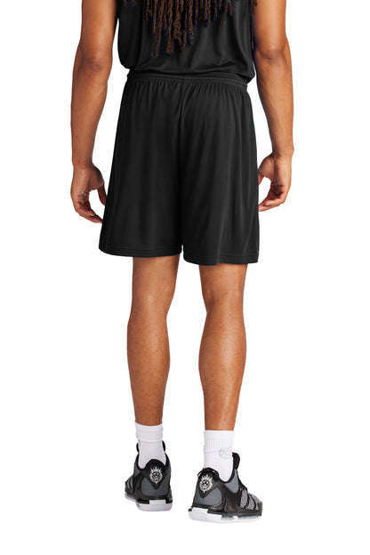 Rear View of Black Sport-Tek PosiCharge Competitor 7" Short ST349 plain