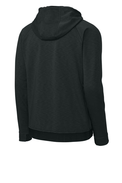 Rear View of Black Sport-Tek PosiCharge Strive Hooded Pullover ST571 plain