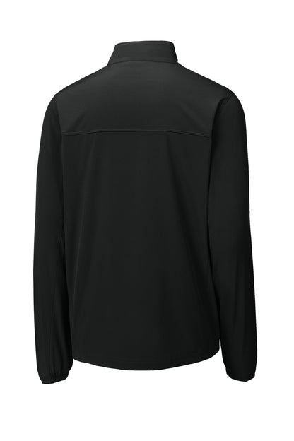 Rear View of Black Sport-Tek Repeat 1/2-Zip JST481 plain