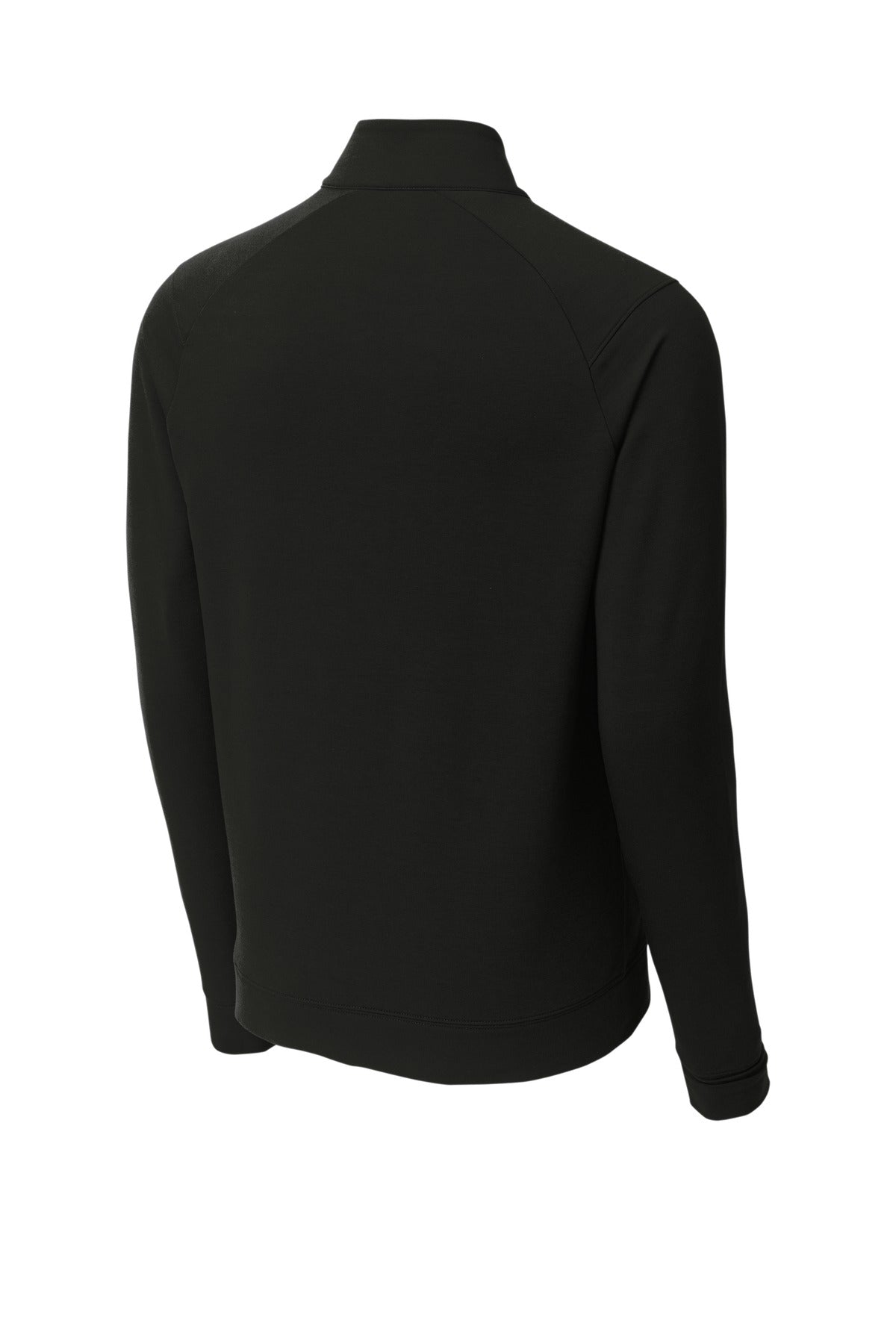 Rear View of Black Sport-Tek Sport-Wick Flex Fleece Full-Zip. ST560 plain