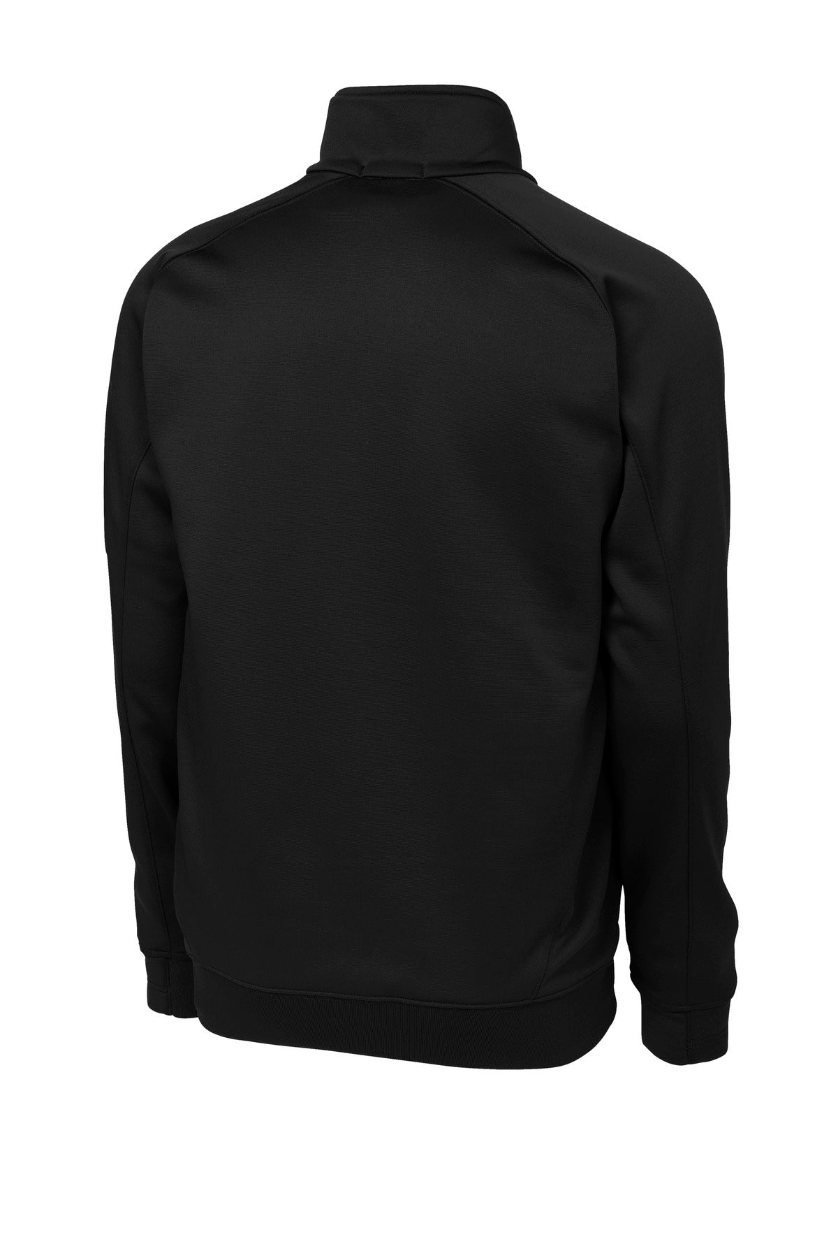 Rear View of Black Sport-Tek Tech Fleece 1/4-Zip Pullover. F247 plain