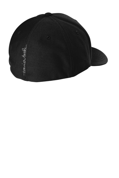 Rear View of Black TravisMathew Rad Flexback Cap. TM1MU426 plain