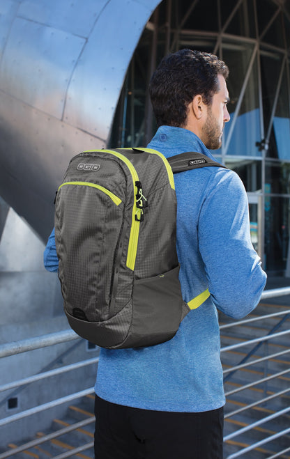Rear View of Black/Black OGIO Shuttle Pack. 411094 plain