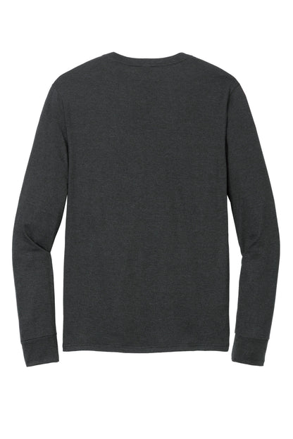 Rear View of BlackFrost District Perfect Tri Long Sleeve Henley DT145 plain