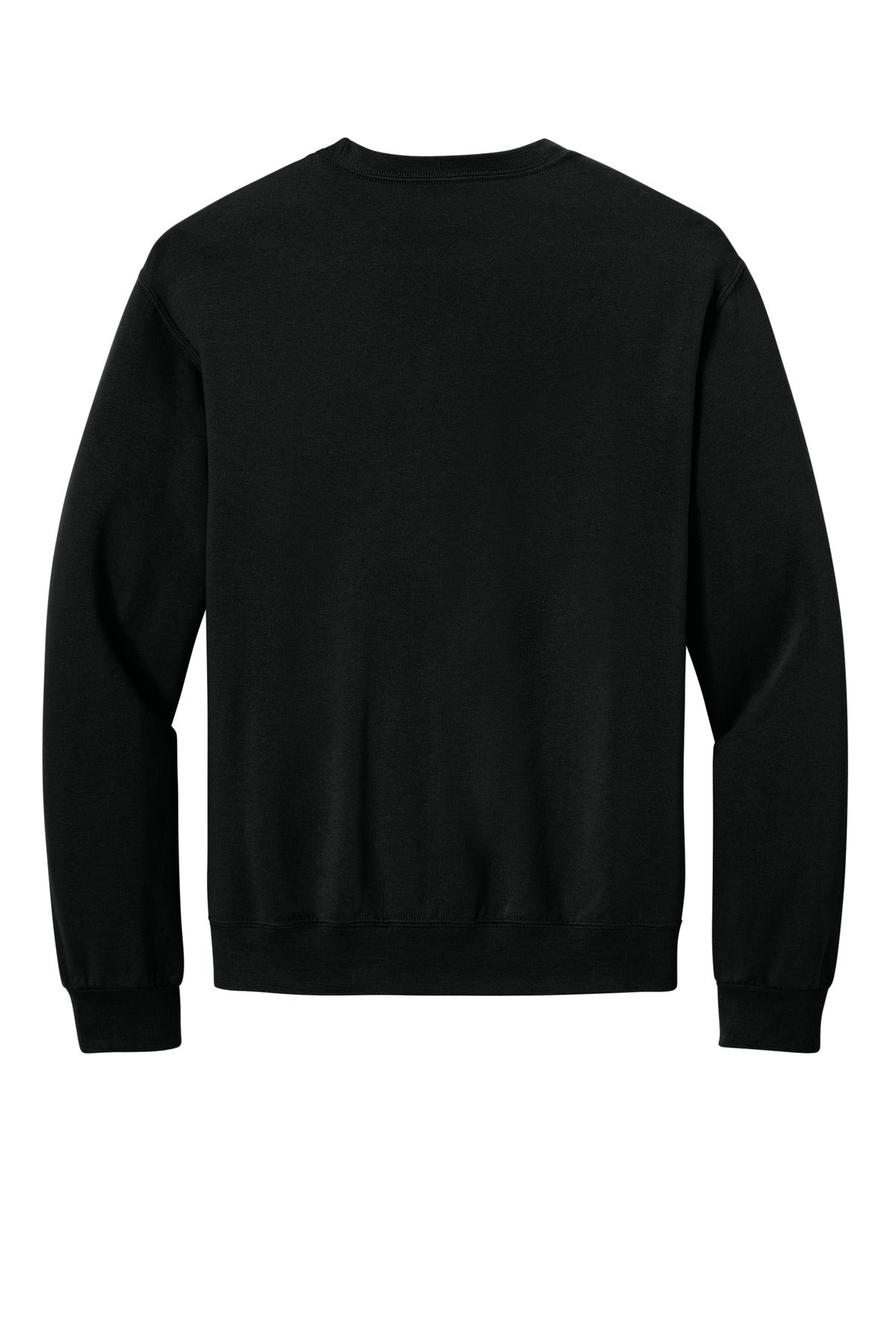 Rear View of BlackInk Jerzees Ultimate Unisex CVC Ring Spun Crewneck Sweatshirt IC48M plain
