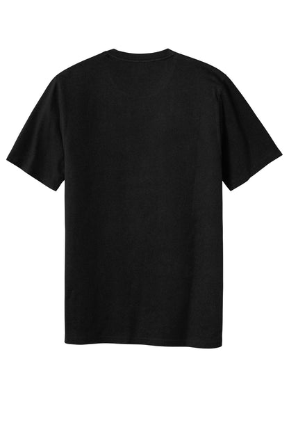 Rear View of BlackSolid New Era Tri-Blend Tee NEA135 plain