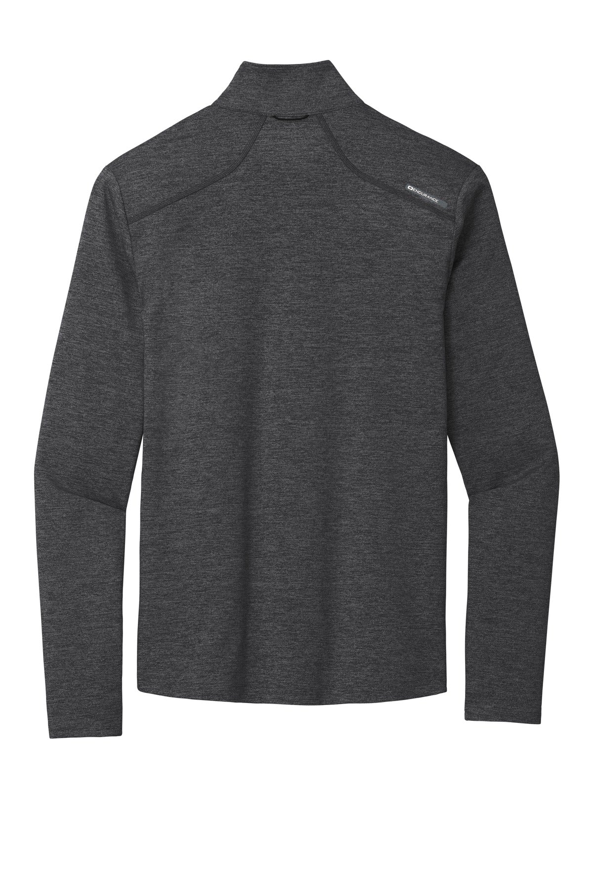 Rear View of Blacktop Hthr OGIO Force 1/4-Zip OE341 plain
