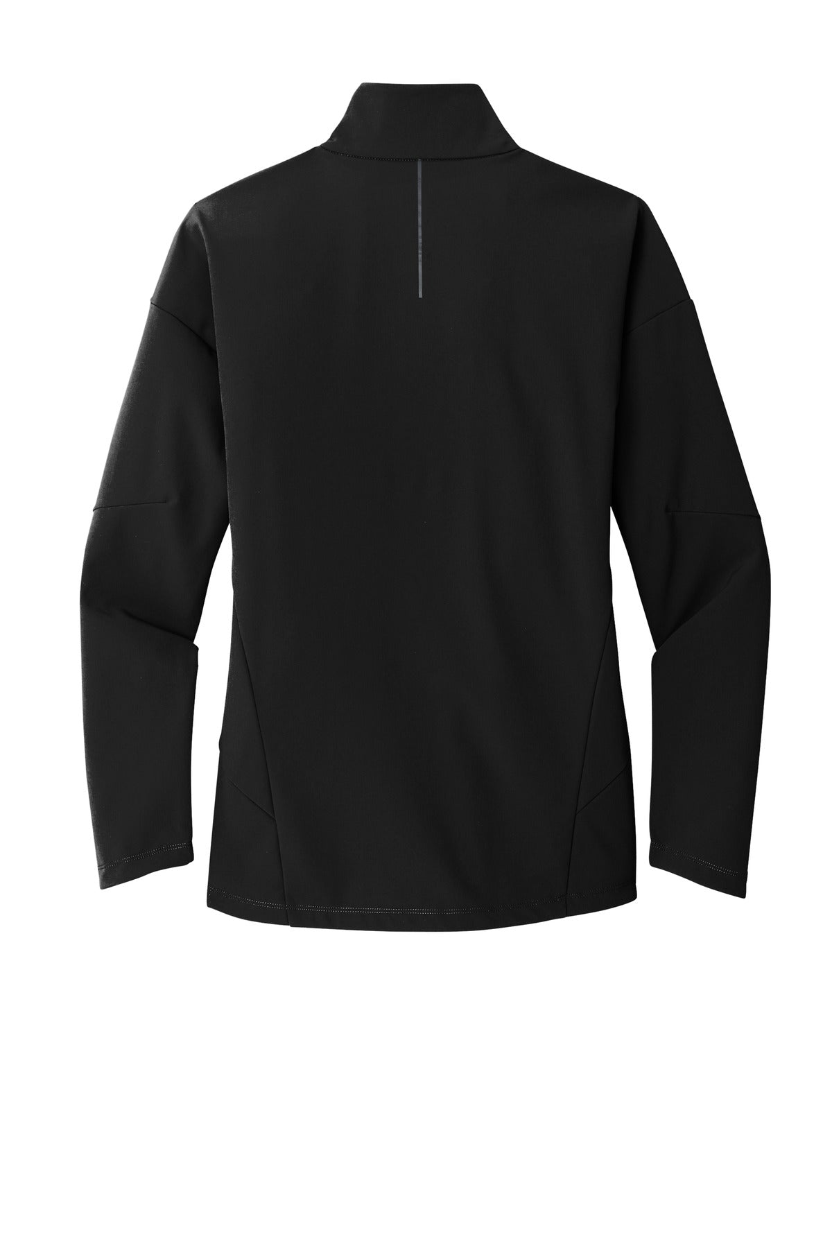 Rear View of Blacktop OGIO Women's Commuter Full-Zip Soft Shell LOG755 plain