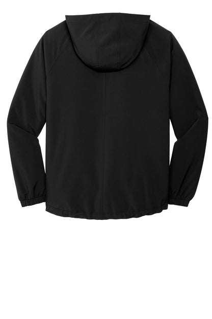 Rear View of Blacktop OGIO Women's Connection Anorak LOG706 plain