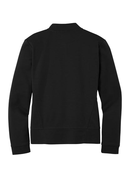 Rear View of Blacktop OGIO Women's Hinge Full-Zip. LOG820 plain