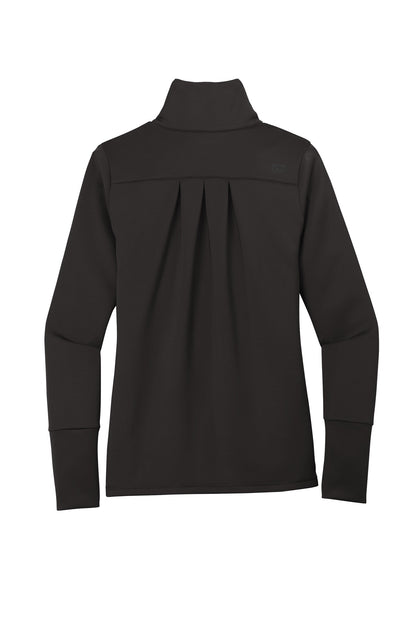 Rear View of Blacktop OGIO Women's Modern Performance Full-Zip. LOE703 plain