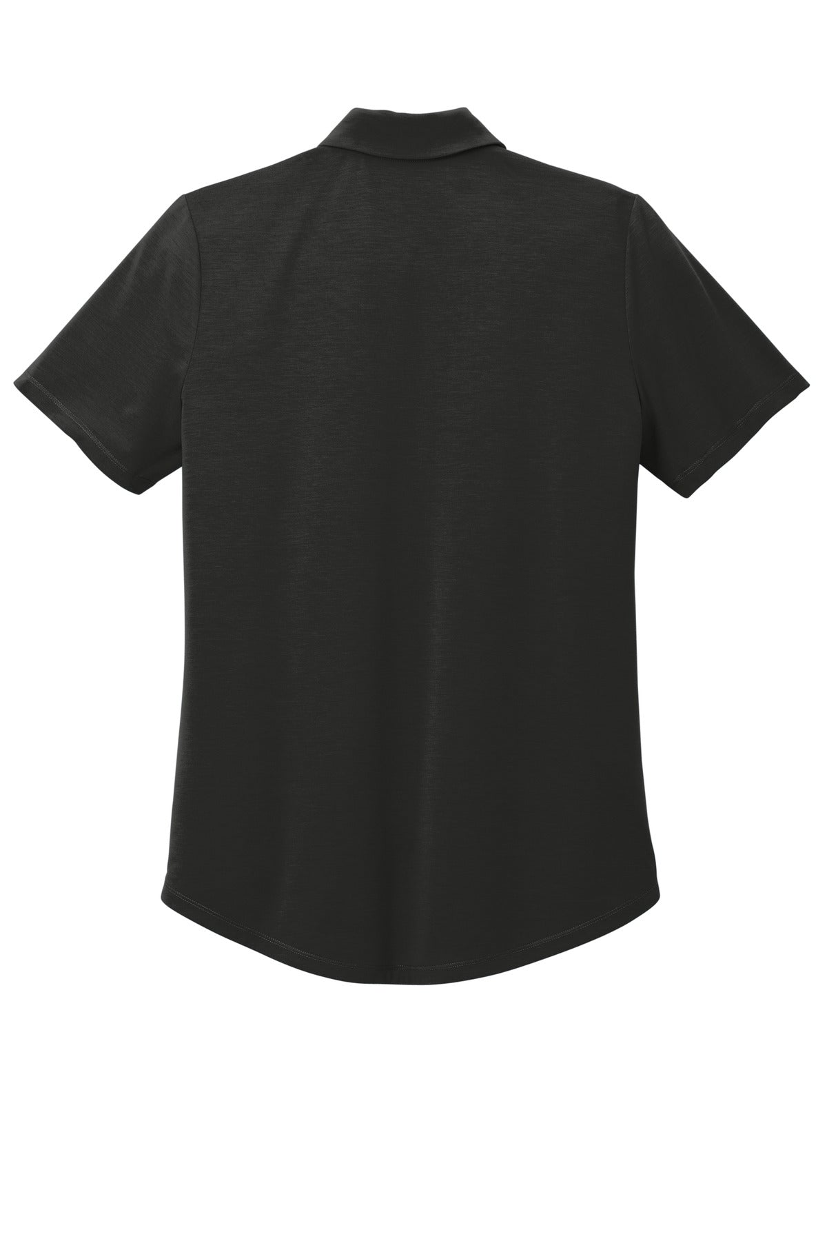 Rear View of Blacktop OGIO Women's Motion Polo LOG152 plain
