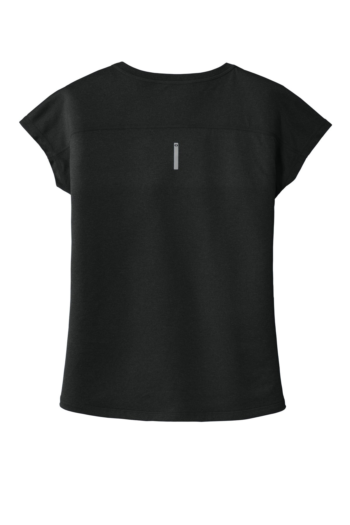 Rear View of Blacktop OGIO Women's Pulse Dolman Tee LOE324 plain