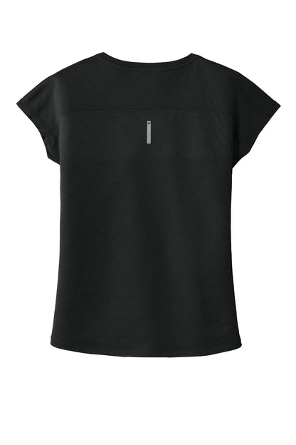 Rear View of Blacktop OGIO Women's Pulse Dolman Tee LOE324 plain
