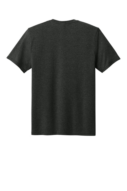 Rear View of BlkHthr Port & Co Tri-Blend Tee. PC330 plain