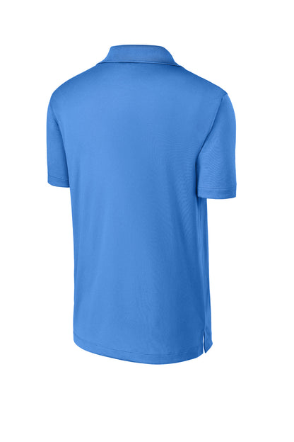 Rear View of Blue Lake Sport-Tek Micropique Sport-Wick Polo. ST650 plain