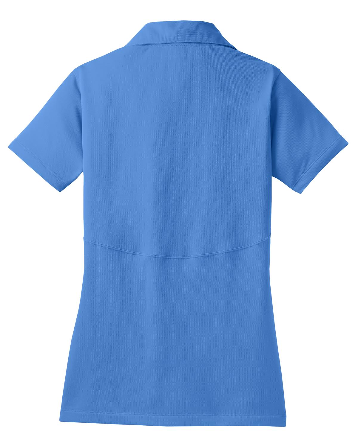 Rear View of Blue Lake Sport-Tek Women's Micropique Sport-Wick Polo. LST650 plain