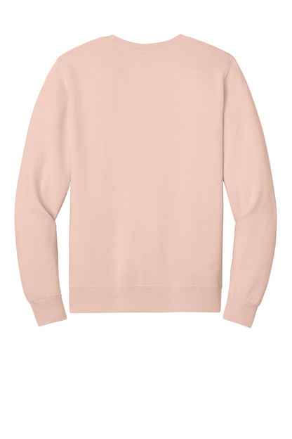 Rear View of BlushPink Jerzees Eco Premium Blend Crewneck Sweatshirt 701M plain
