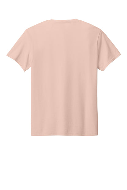 Rear View of BlushPink Jerzees Premium Blend Ring Spun T-Shirt 560M plain