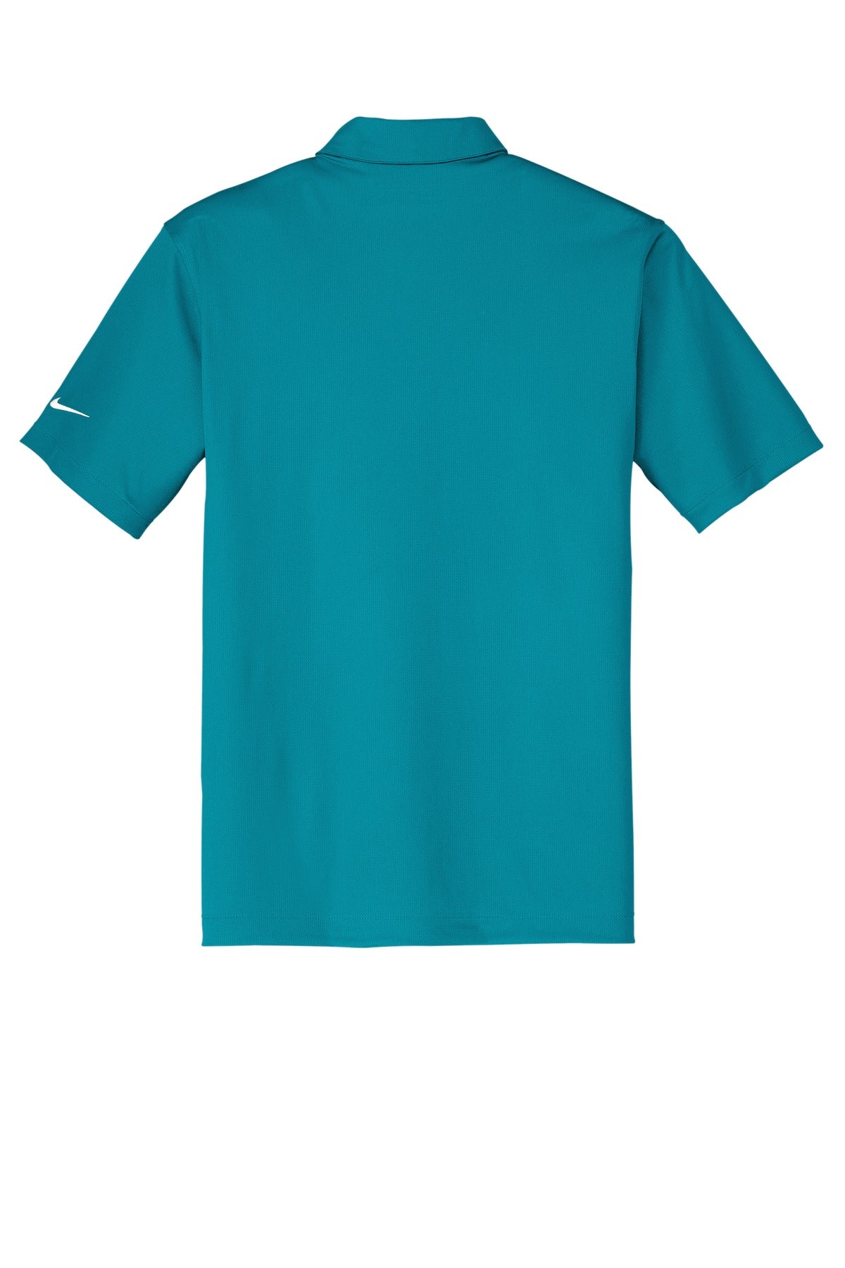 Rear View of Blustery Nike Dri-FIT Vertical Mesh Polo. 637167 plain