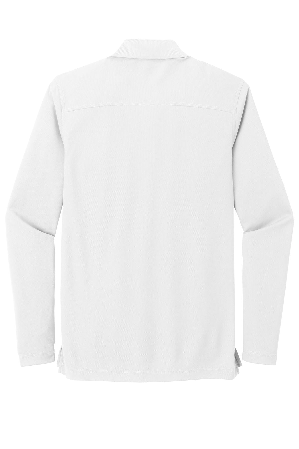 Rear View of Bright White OGIO Caliber2.0 Long Sleeve OG105 plain