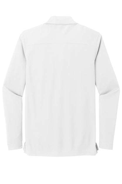 Rear View of Bright White OGIO Caliber2.0 Long Sleeve OG105 plain