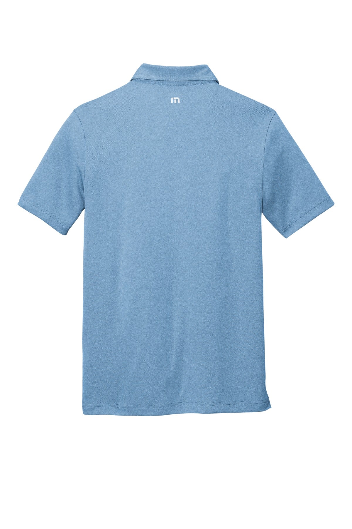 Rear View of BrillBluHt TravisMathew Coto Performance Polo. TM1MU410 plain