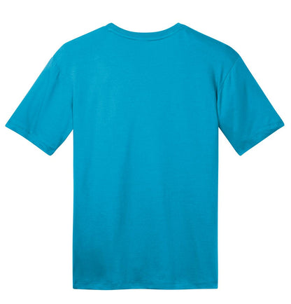Rear View of Brt Turquoise District Perfect Weight Tee. DT104 plain