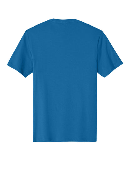 Rear View of BrtBlue District Perfect Weight Tee. DT104 plain