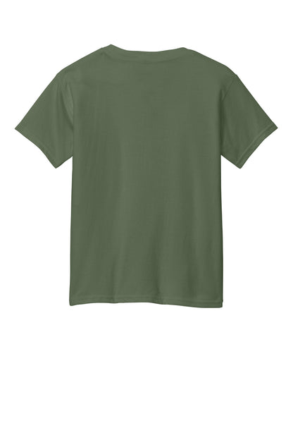Rear View of Cactus Gildan Youth Softstyle CVC Tee 64000BCVC plain