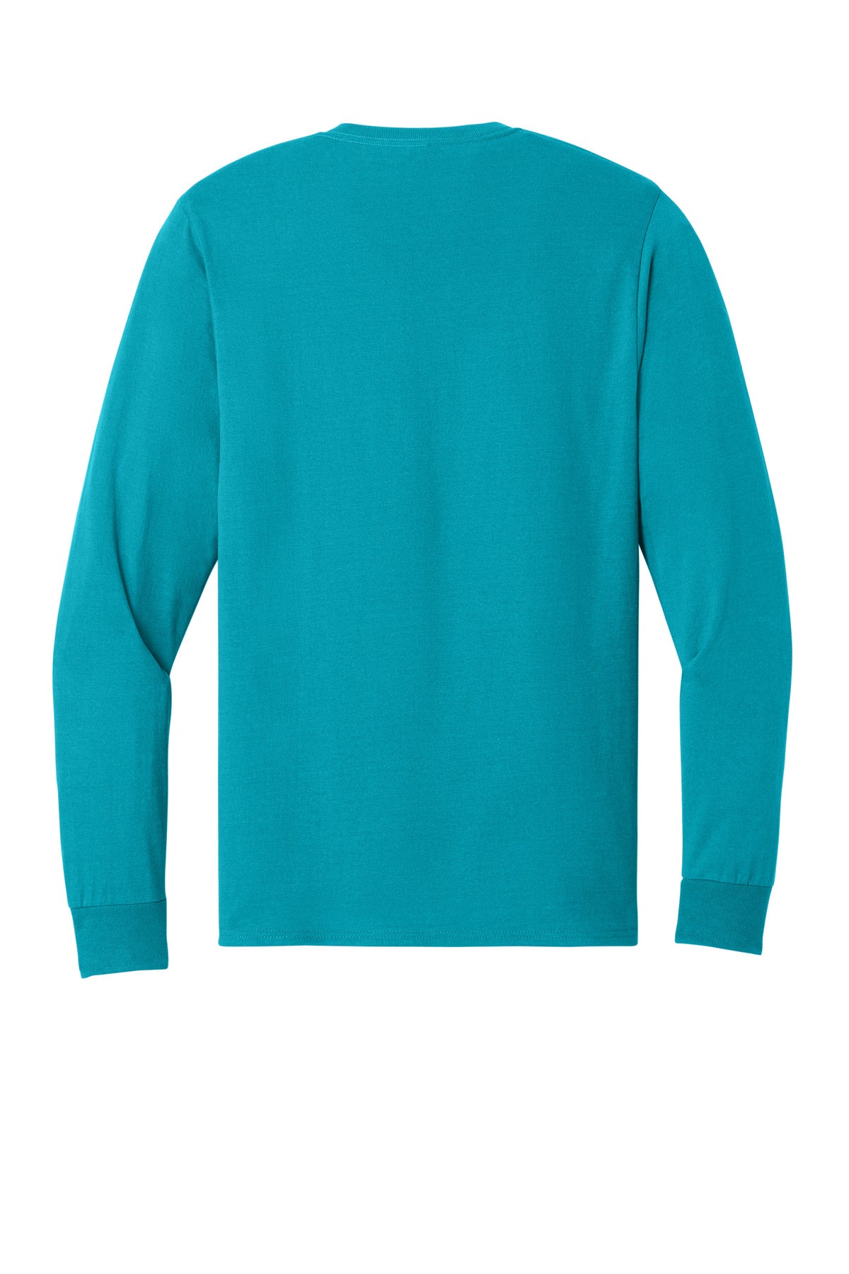 Rear View of CaliBlue Jerzees - Dri-Power 50/50 Cotton/Poly Long Sleeve T-Shirt. 29LS plain