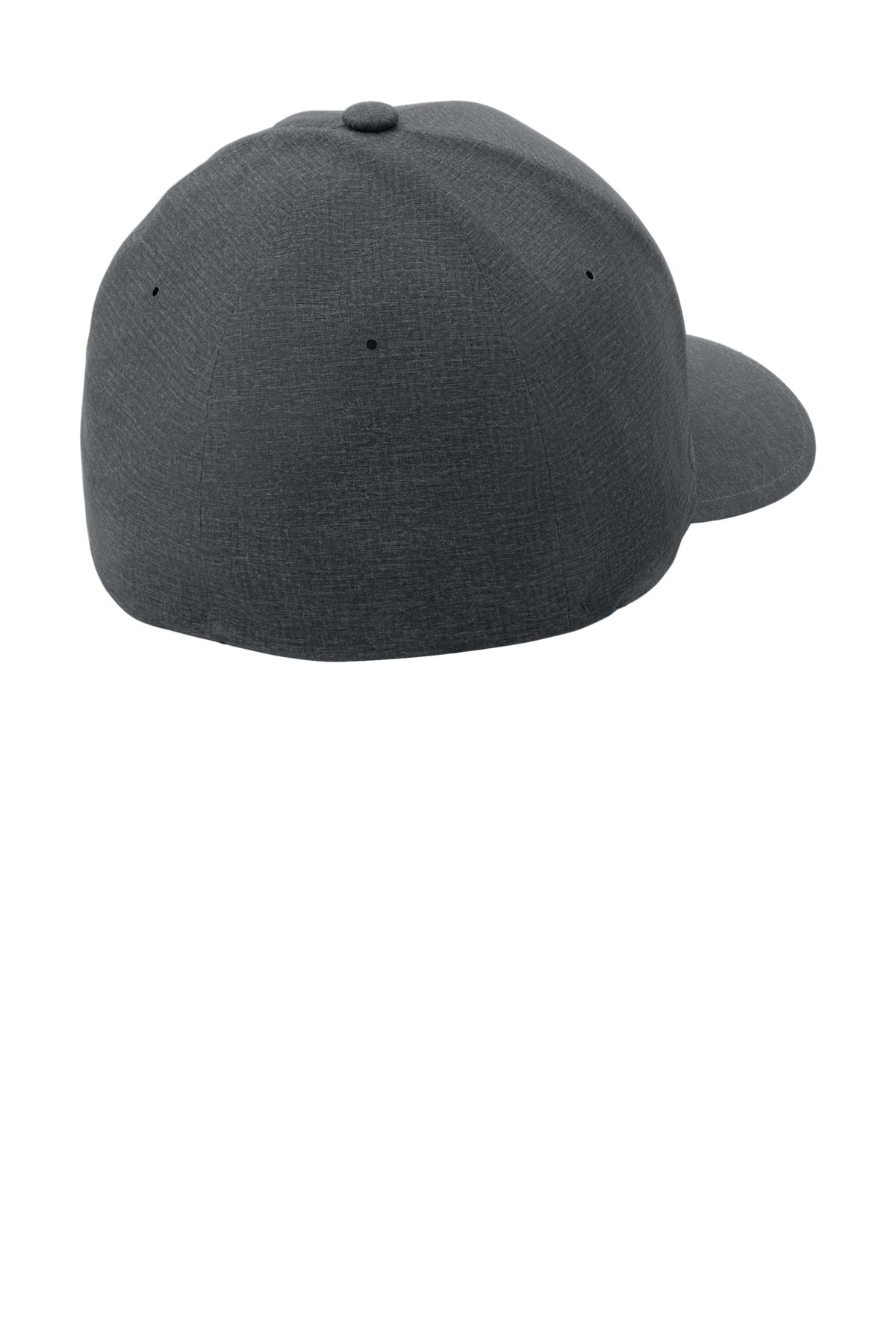 Rear View of Carbon Charcl Port Authority Flexfit Delta Cap. C938 plain