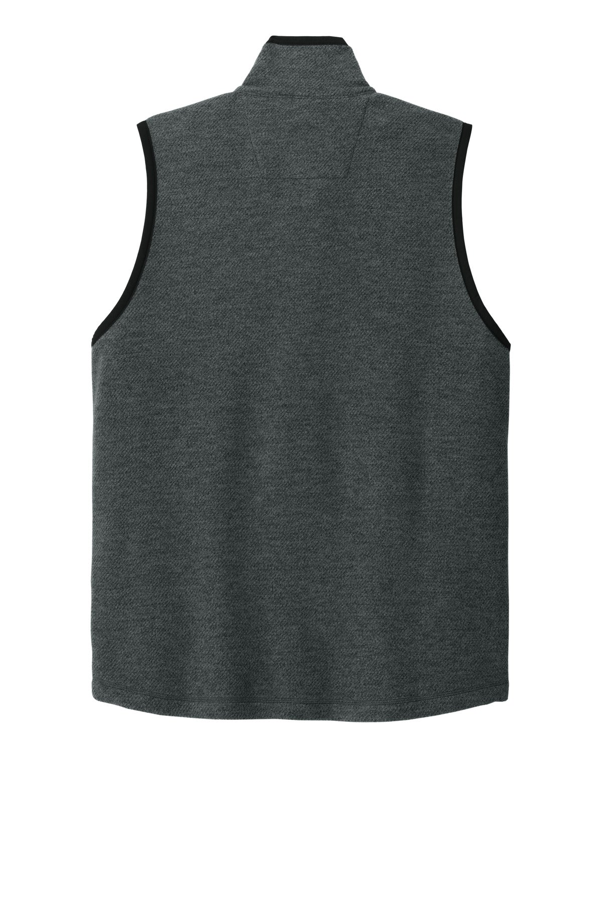 Rear View of CarbonHthr Carhartt Textured Fleece Vest CT106418 plain