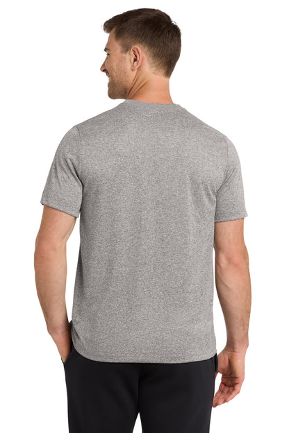 Rear View of CarbonHthr Nike Team rLegend Tee DV7299 plain