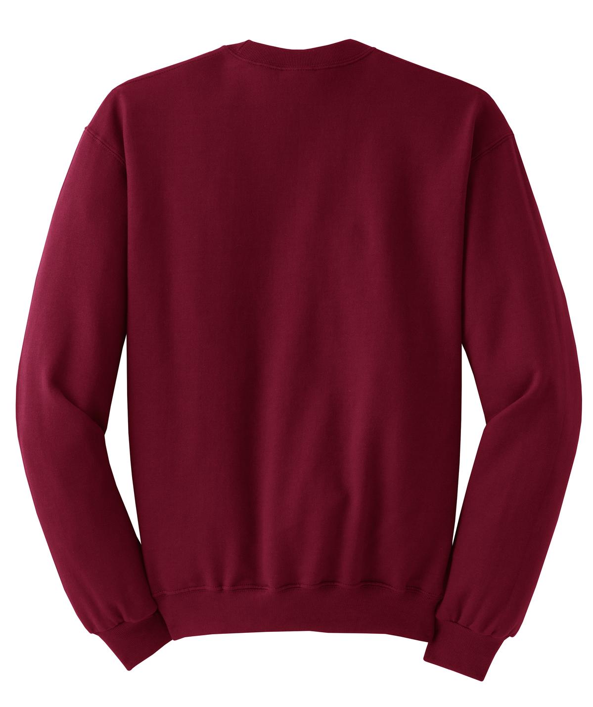 Rear View of Cardinal Jerzees - NuBlend Crewneck Sweatshirt. 562M plain