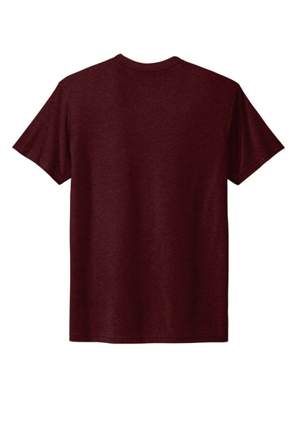 Rear View of CardinalBk Next Level Apparel Adult Tri-Blend Tee. NL6010 plain