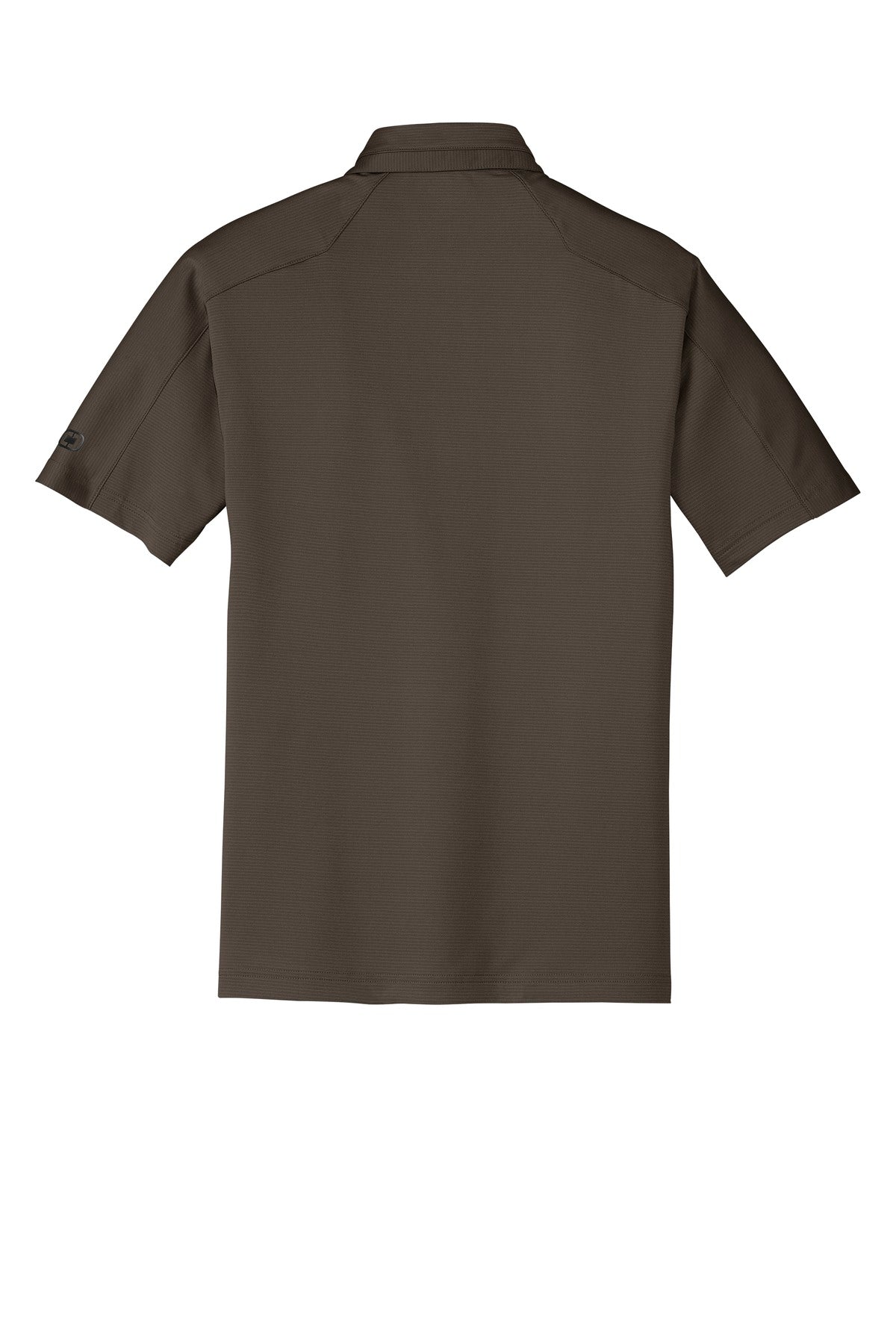 Rear View of Cargo Brown OGIO Linear Polo. OG1030 plain
