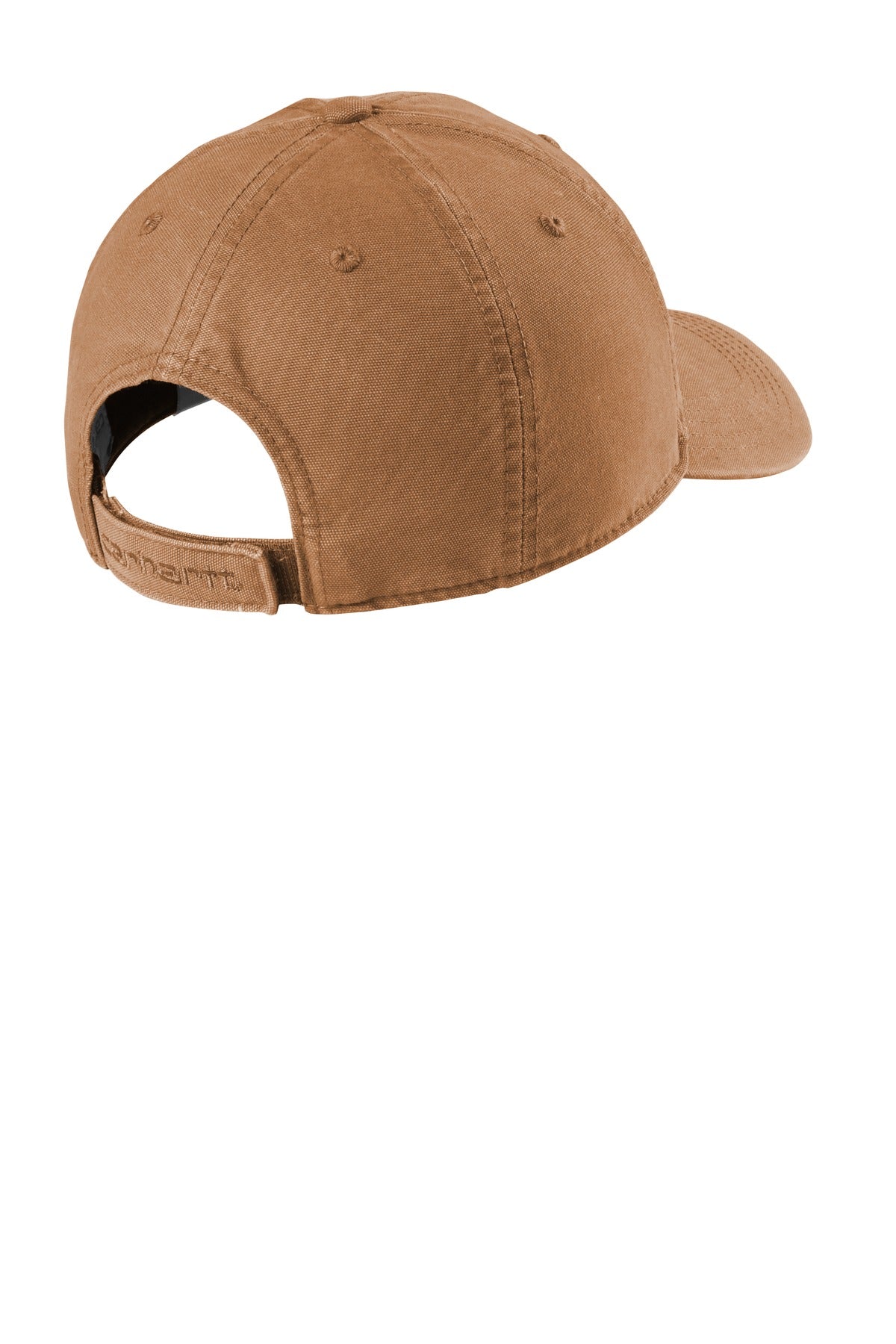 Rear View of Carhartt Brown Carhartt Cotton Canvas Cap CT103938 plain
