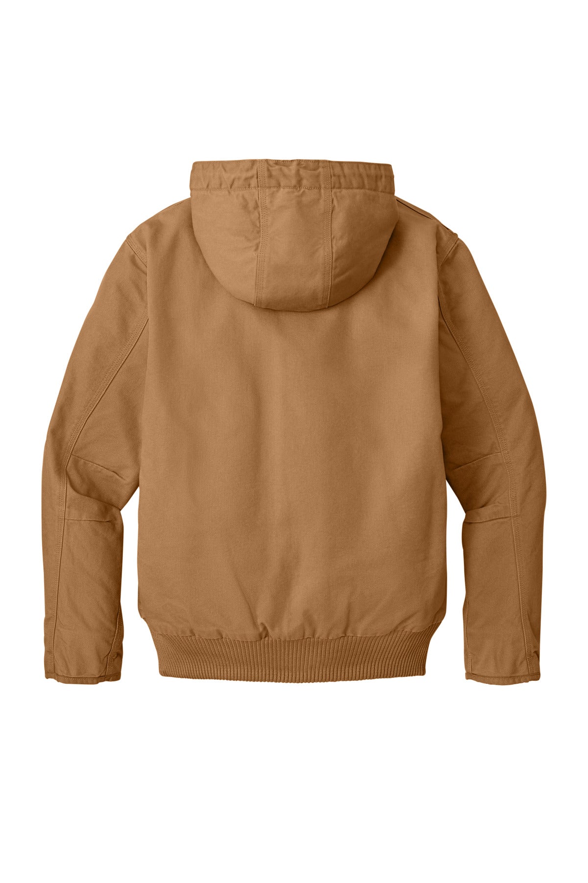 Rear View of Carhartt Brown Carhartt Washed Duck Active Jac. CT104050 plain