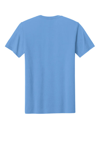 Rear View of Carolina Blue Gildan Gildan Performance T-Shirt. 42000 plain