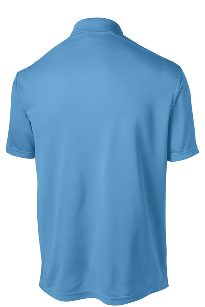 Rear View of Carolina Blue Sport-Tek PosiCharge Micro-Mesh Polo. ST680 plain