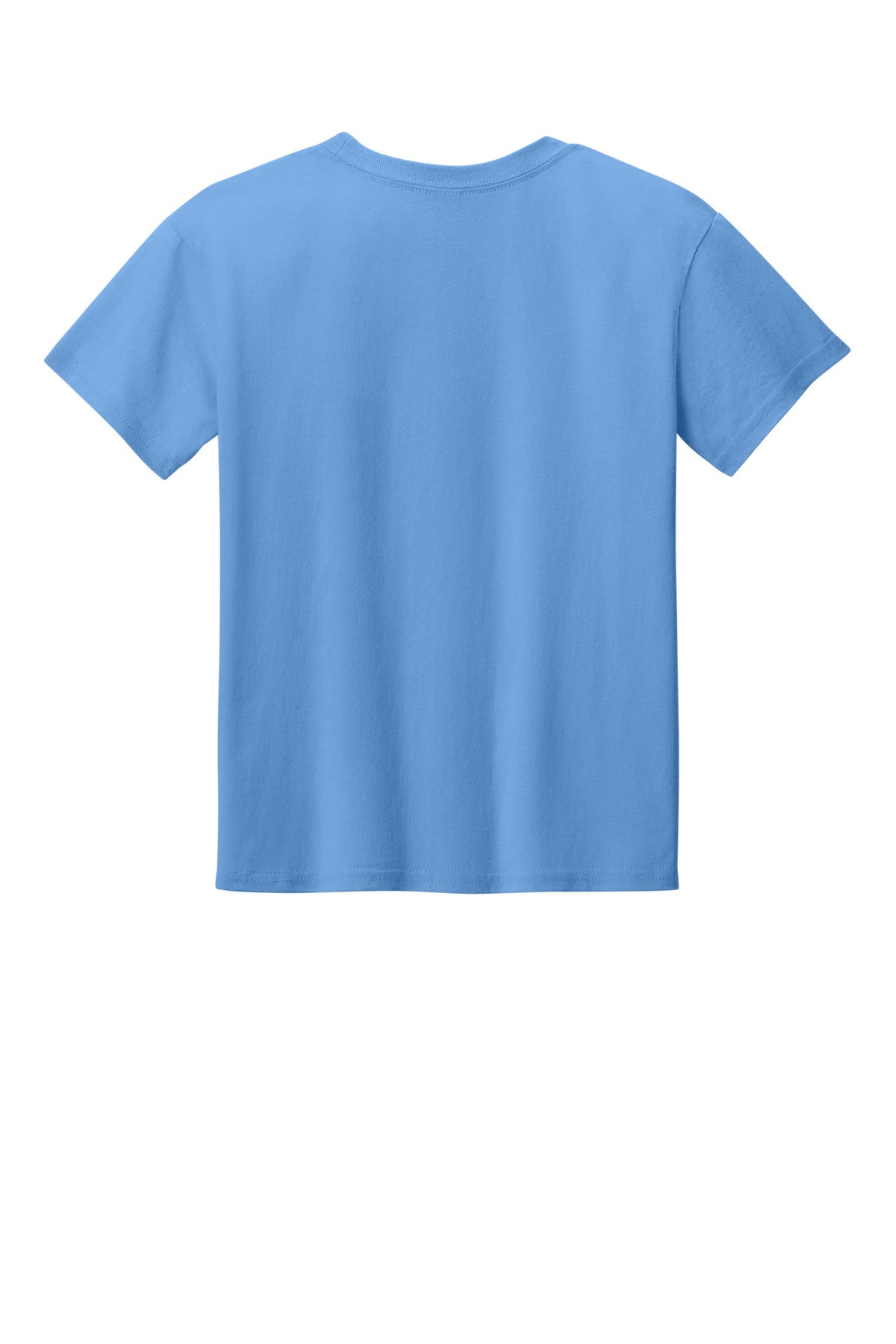 Rear View of CarolinaBl Gildan Youth Light Cotton Tee 3000B plain