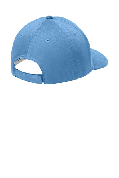 Rear View of CarolinaBl Sport-Tek Impact Mesh Stretch-Tek Adjustable Cap STC71 plain