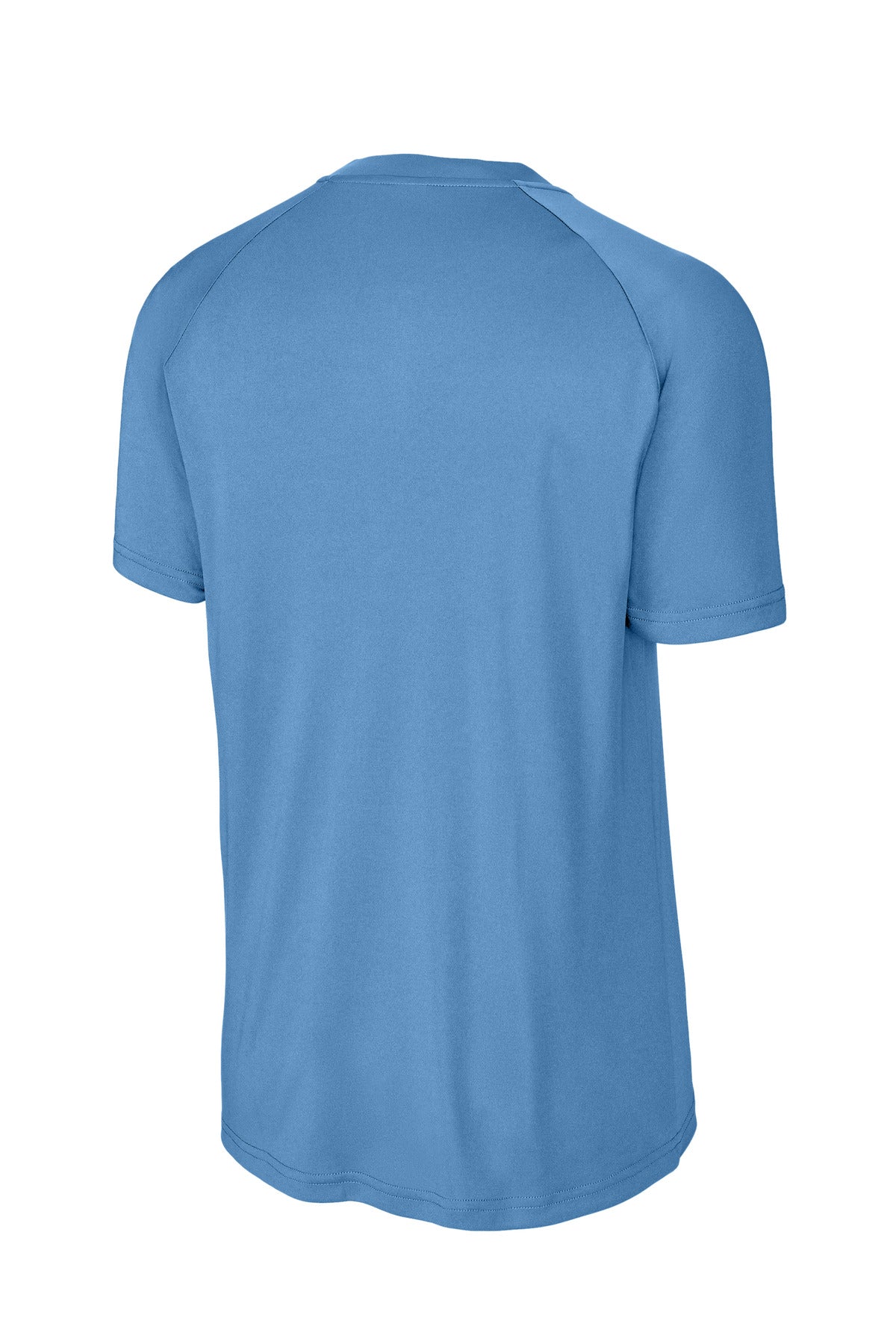 Rear View of CarolinaBl Sport-Tek PosiCharge Competitor 2-Button Henley ST359 plain