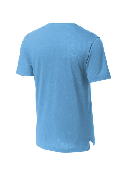 Rear View of CarolinaBl Sport-Tek PosiCharge Strive Tee. ST430 plain