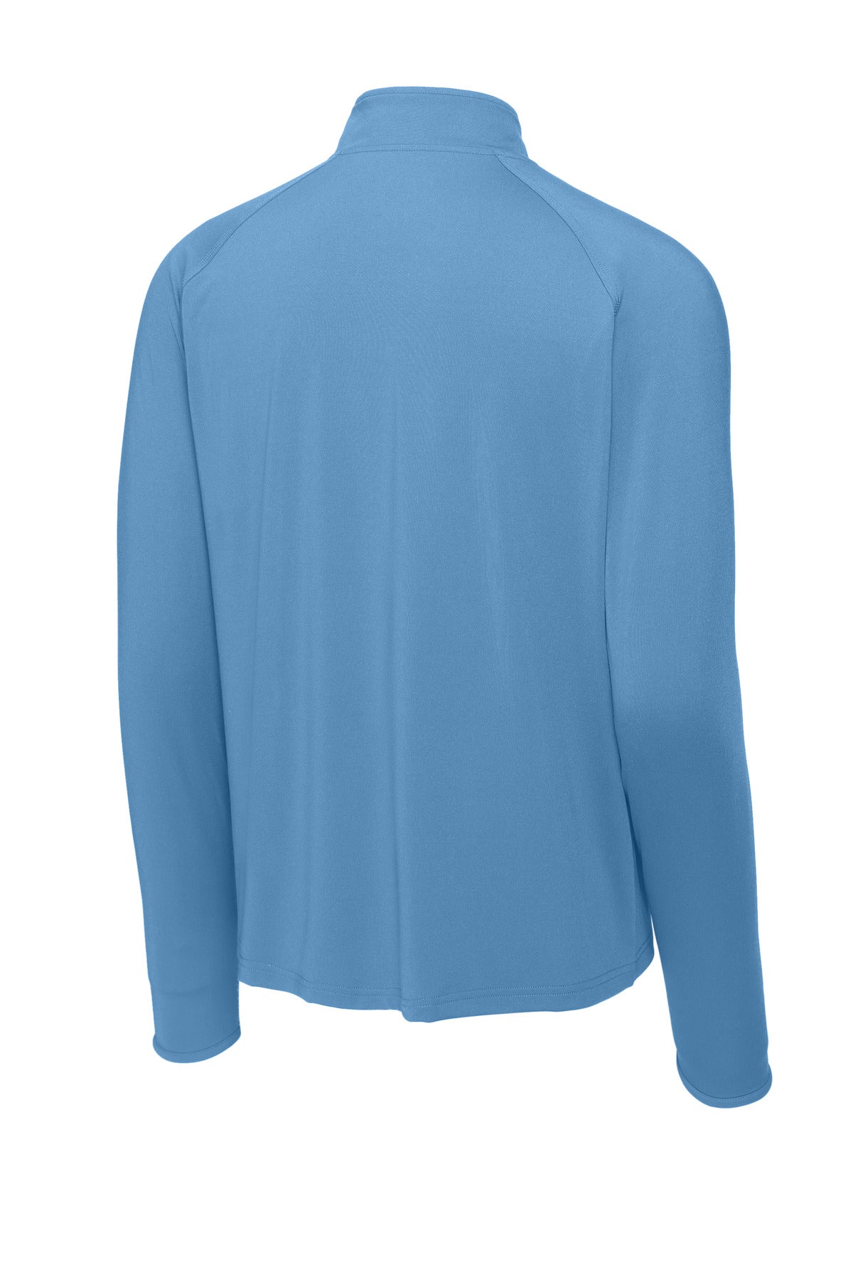 Rear View of CarolinaBl Sport-Tek Sport-Wick Stretch 1/4-Zip Pullover. ST850