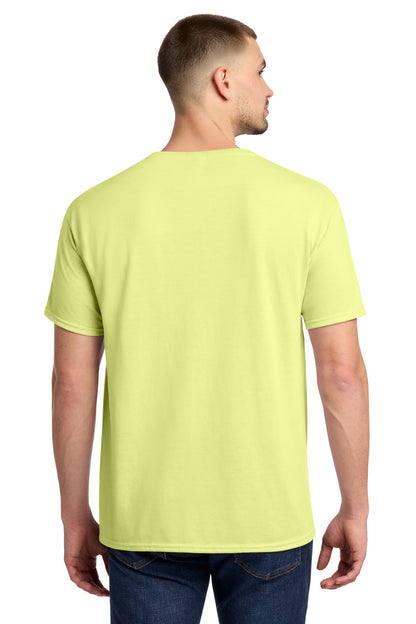 Rear View of CelryJuice Jerzees Dri-Power 100% Polyester T-Shirt. 21M plain