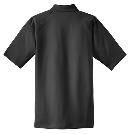 Rear View of Charcoal CornerStone - Select Snag-Proof Tactical Polo. CS410 plain