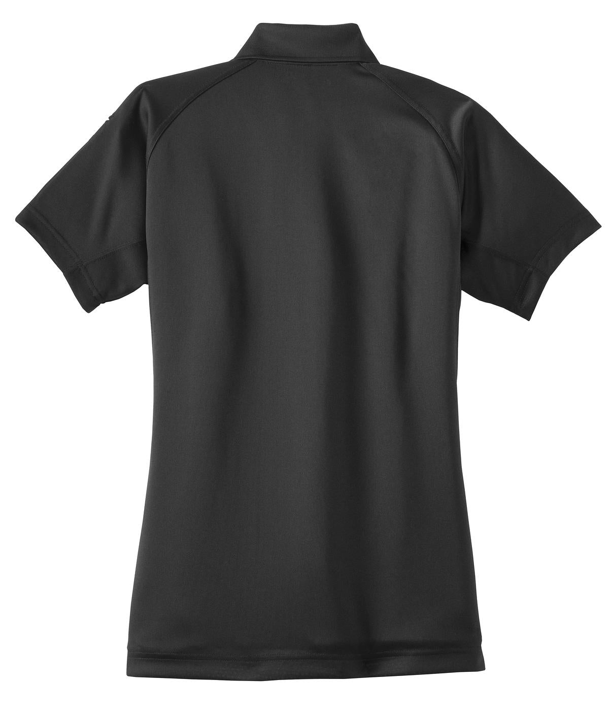 Rear View of Charcoal CornerStone Women's Select Snag-Proof Tactical Polo. CS411 plain