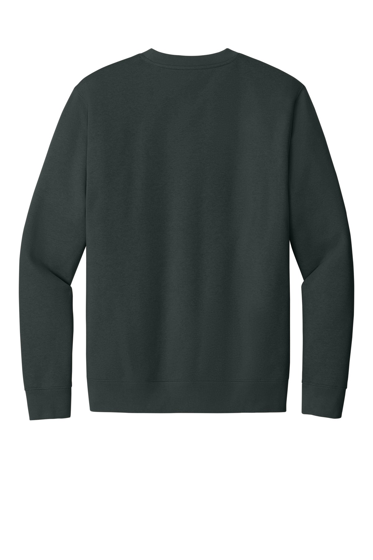 Rear View of Charcoal District V.I.T. Fleece Crew DT6104 plain